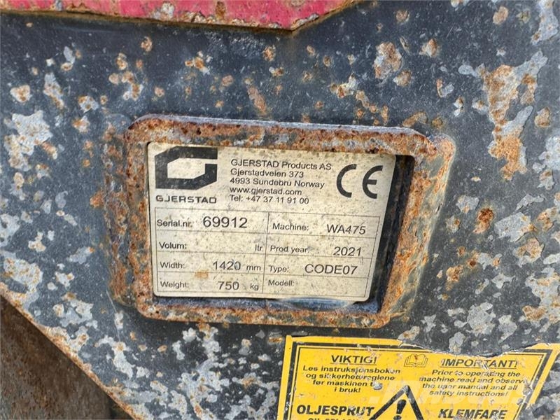 Komatsu WA475 HJULLASTER - 5000L SKUFFE Iekrāvēji uz riteņiem