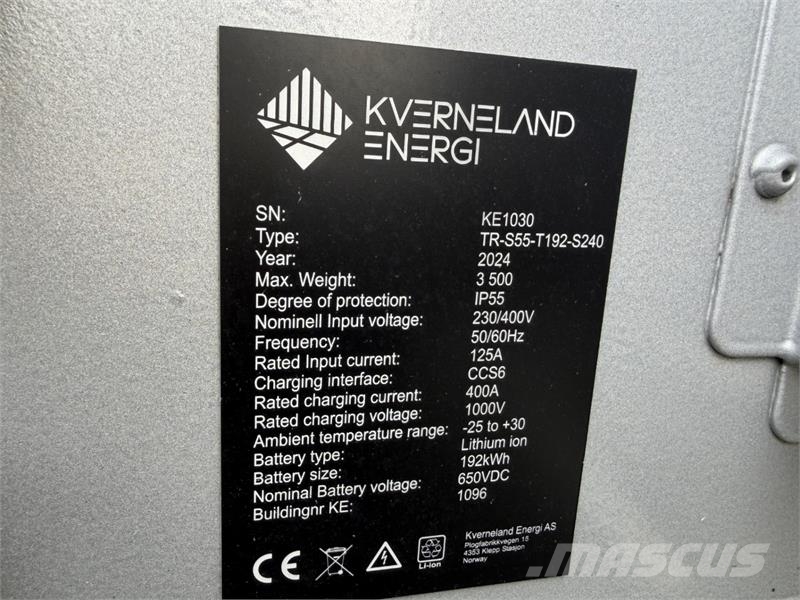  Kverneland Energi Thor V2.0 batterihenger 192 kWh  Anlegg - Annet