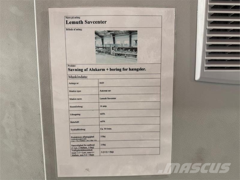 Lemuth Gmbh Saganlegg for klipping av aluminiumspr Muut koneet
