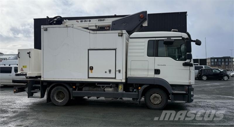 MAN liftbil med verkstedinnredning – nylig EU-godkjent شاحنات أخرى