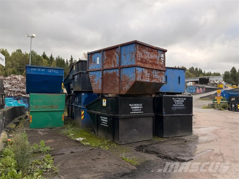  Parti med 18 stk. avfallscontainere 5–10 m³ – åpne مكونات أخرى