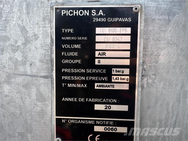 Pichon TCI 8100-EP6 møkkvogn 8100 liter Otros accesorios para tractores