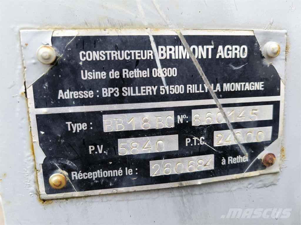 Brimont BB18BC Muud haagised