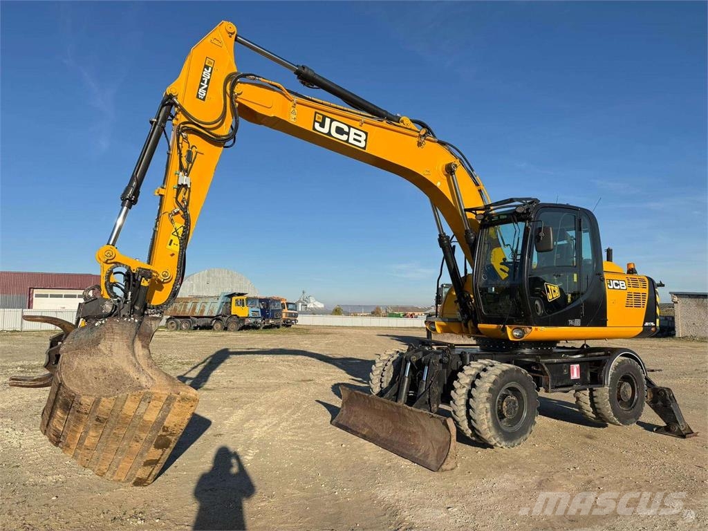 JCB JS 175 W Engcon + grapple Wielgraafmachines