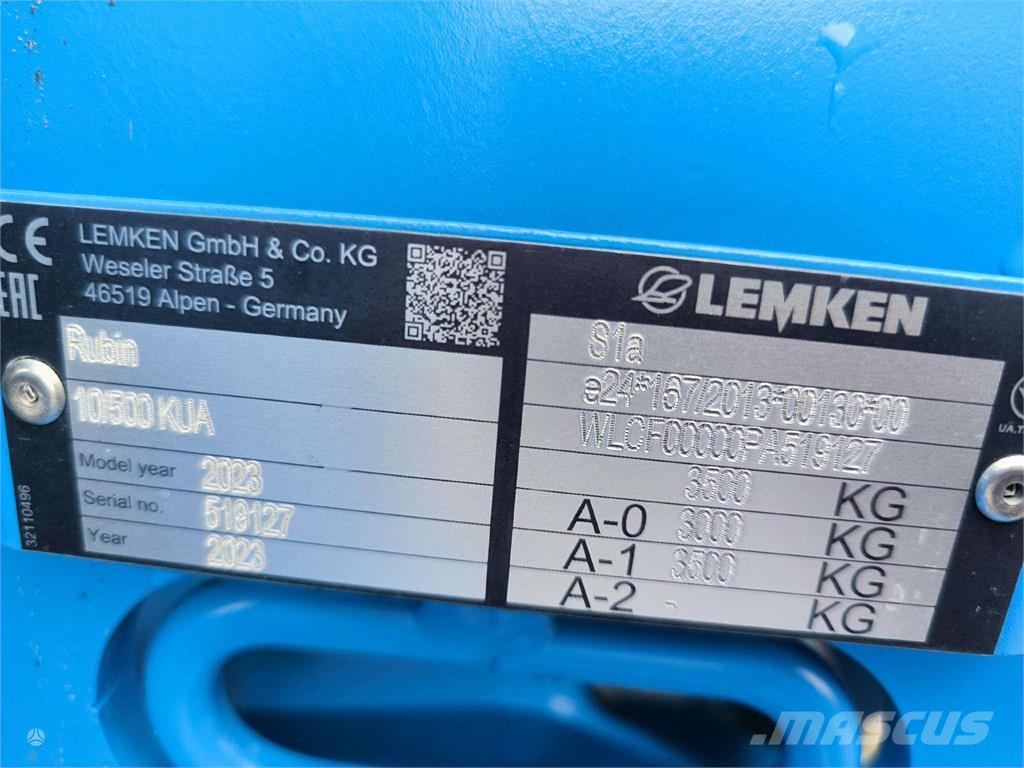 Lemken Rubin 10/500KUA Sunkiosios lauko akėčios