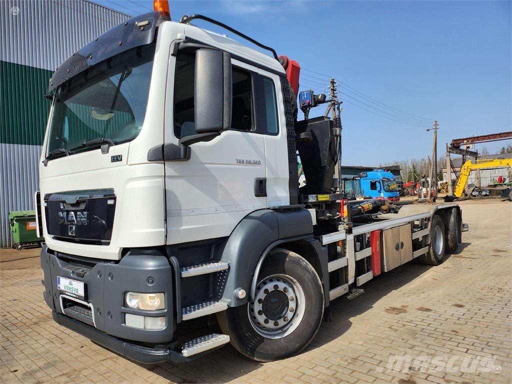 MAN TGS 26.320 6x2-4 + Hyvalift + HMF 1643-Z2 Камиони с кран с кука