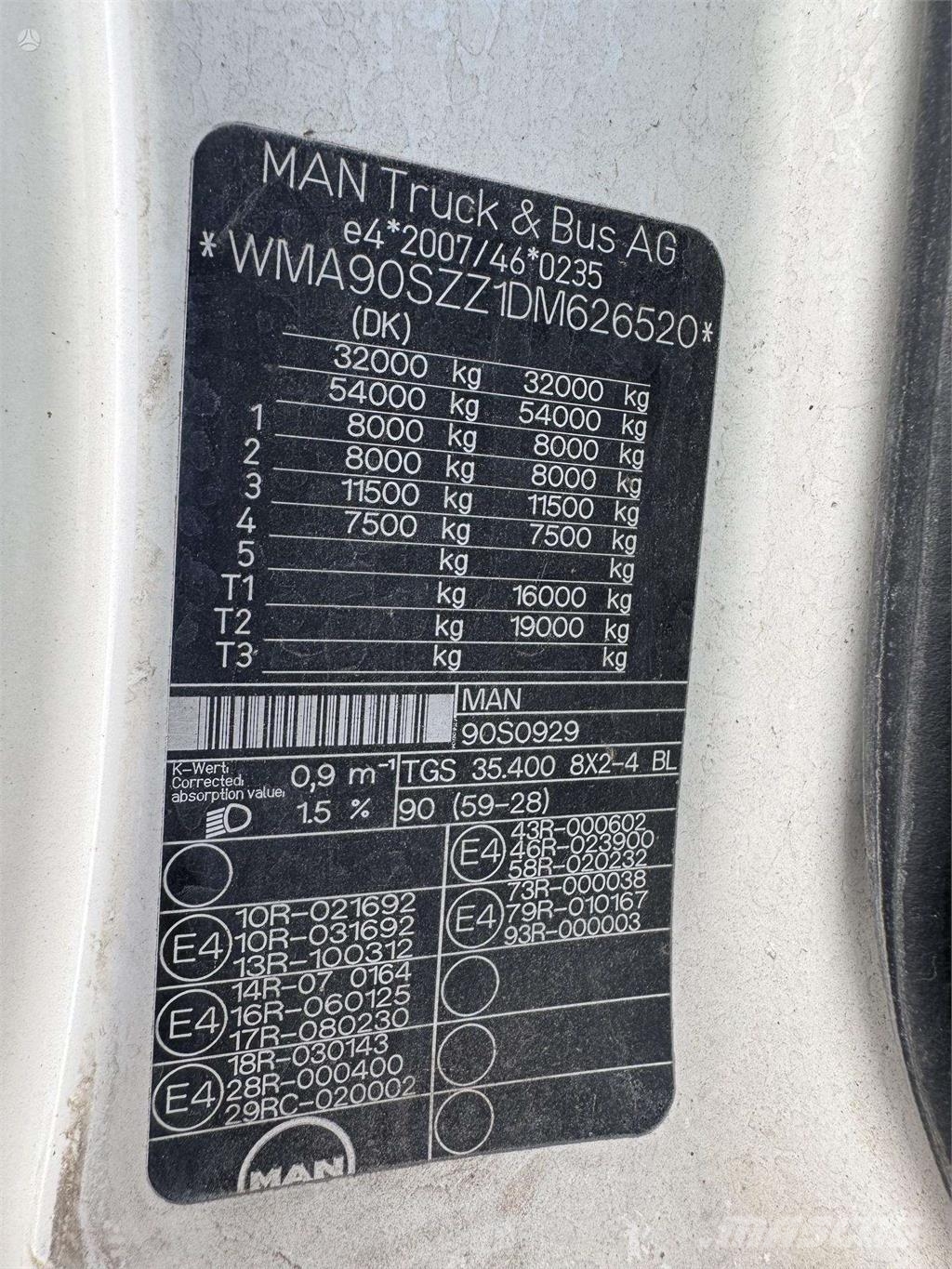 MAN TGS 35.400 8x2 EURO5 Automobilinės cisternos