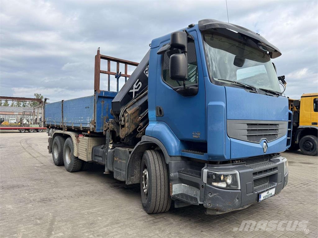 Renault Premium 410 6x4 EURO5 + HIAB 322EP-5 Tipper trucks