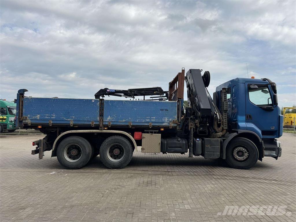 Renault Premium 410 6x4 EURO5 + HIAB 322EP-5 Tipper trucks