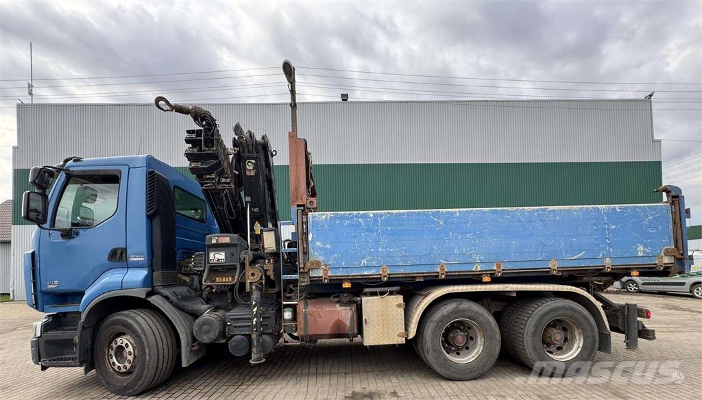Renault Premium 410 6x4 EURO5 + HIAB 322EP-5 Tipper trucks