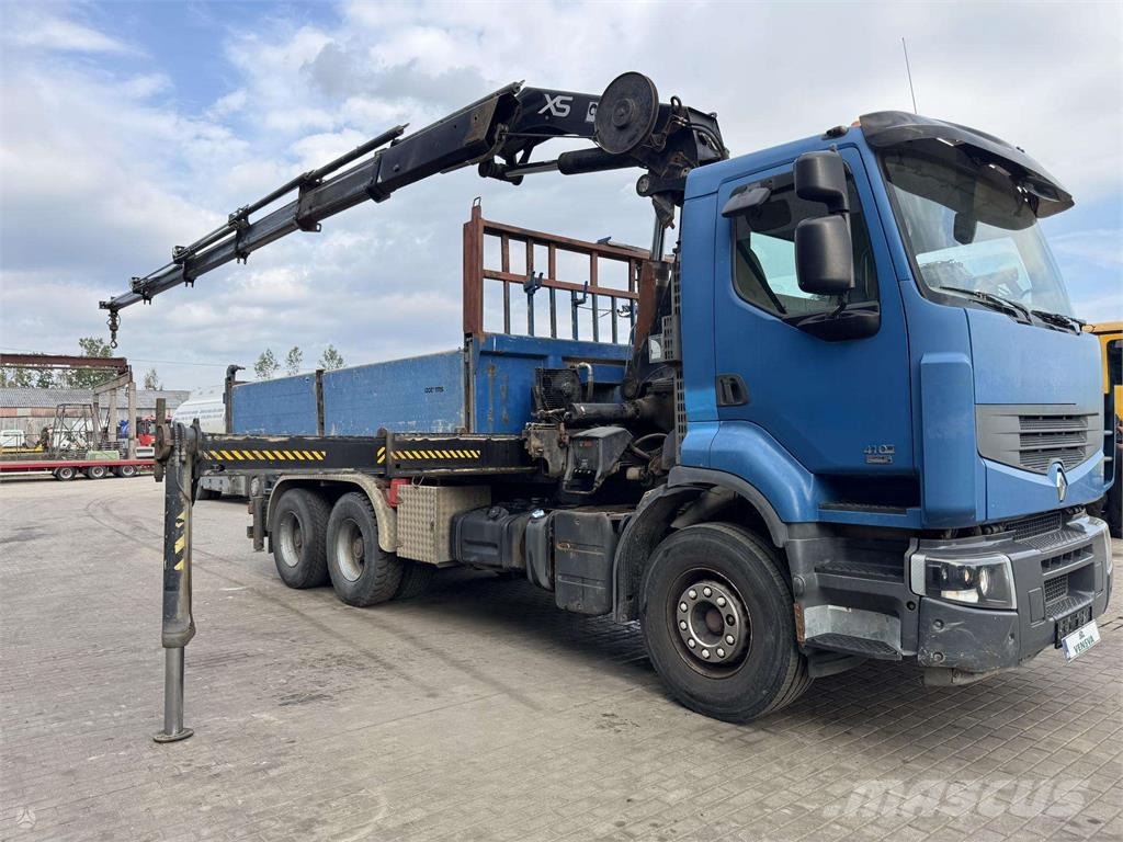 Renault Premium 410 6x4 EURO5 + HIAB 322EP-5 Tipper trucks