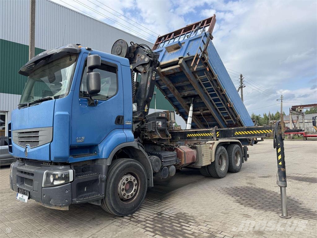 Renault Premium 410 6x4 EURO5 + HIAB 322EP-5 Tipper trucks