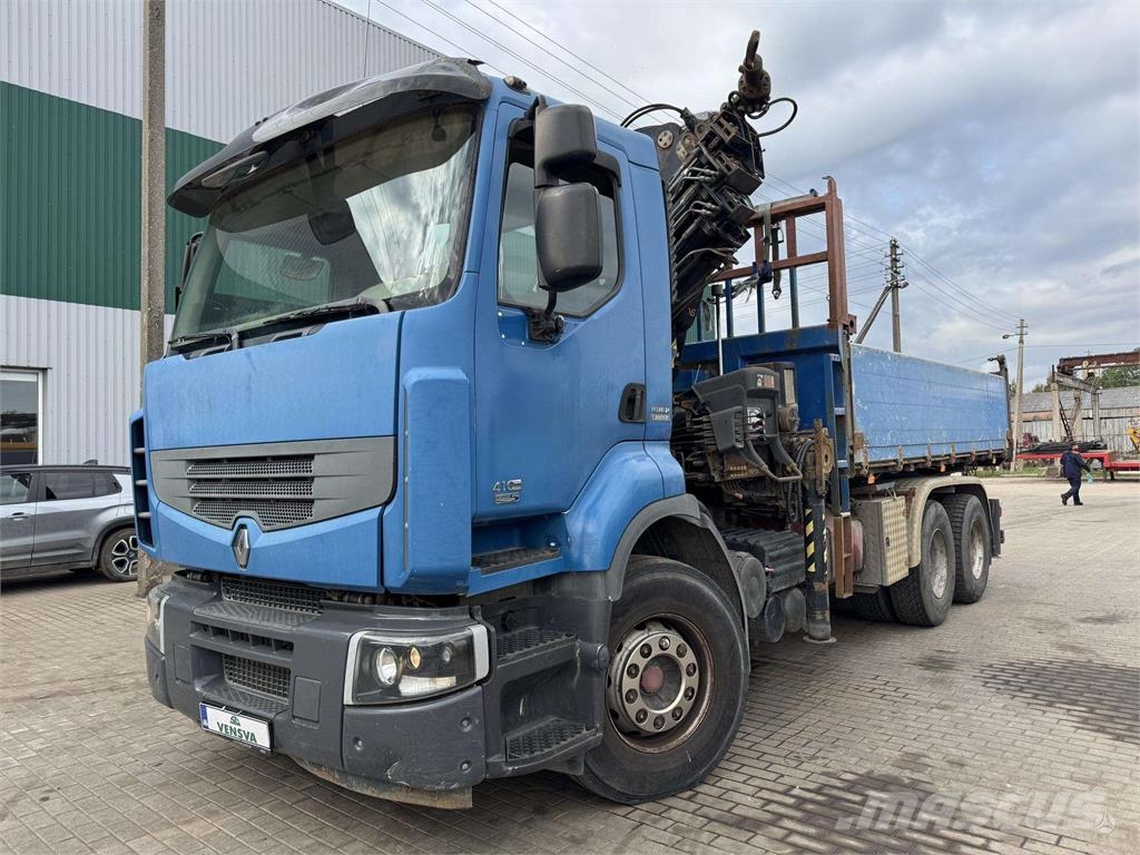 Renault Premium 410 6x4 EURO5 + HIAB 322EP-5 Tipper trucks