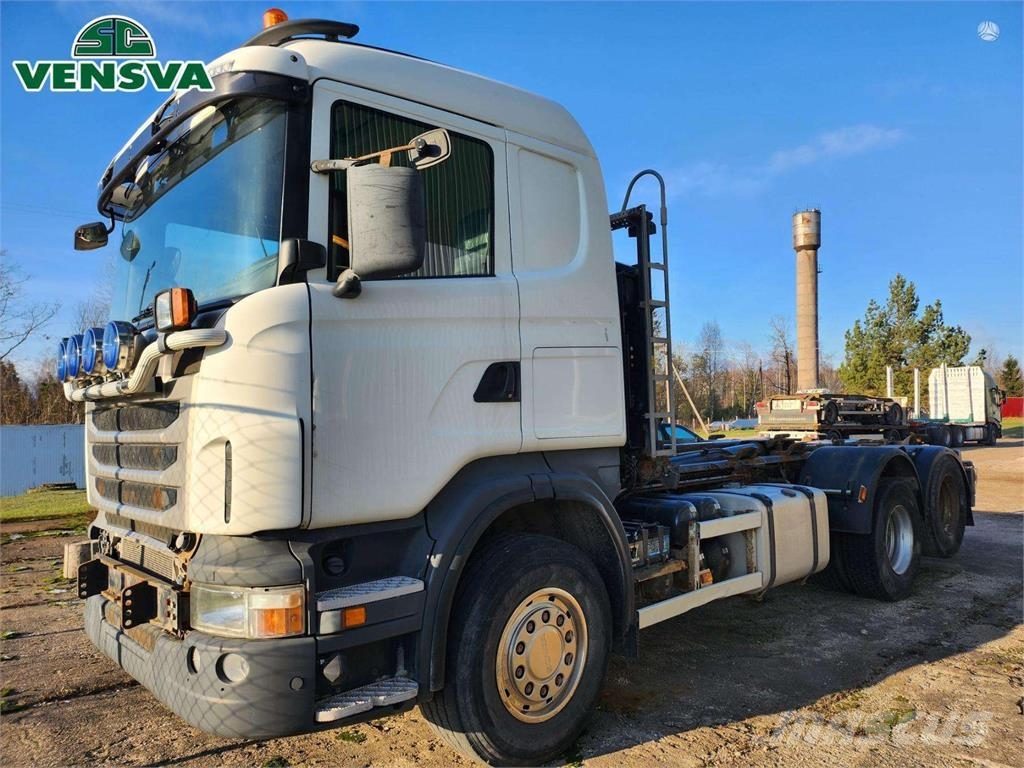 Scania R480 6x2 + HIAB MULTILIFT 훅 리프트 트럭