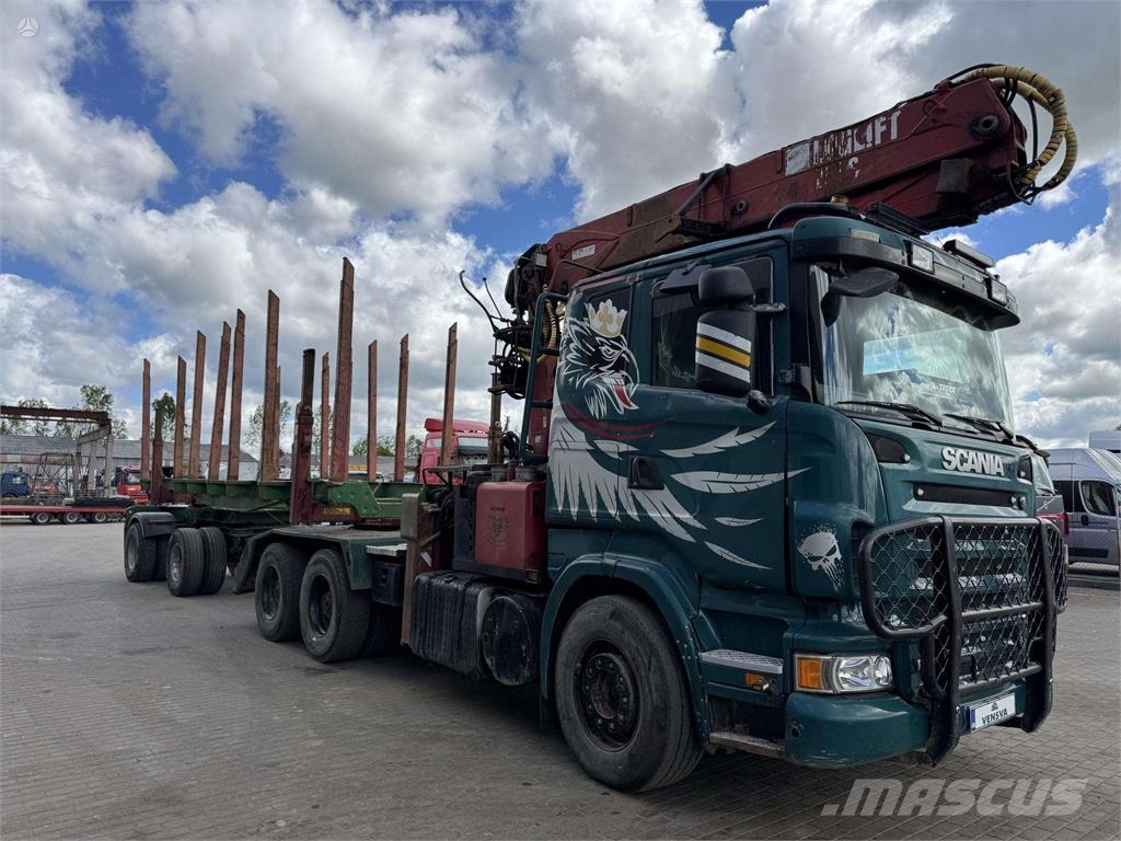 Scania R560 6x4 + DOLL M114 + LOGLIFT 251S Transportes de madera