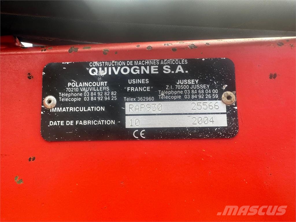 Quivogne QAP 930 9.3 Metre Rolls 其他耕种机械和配件