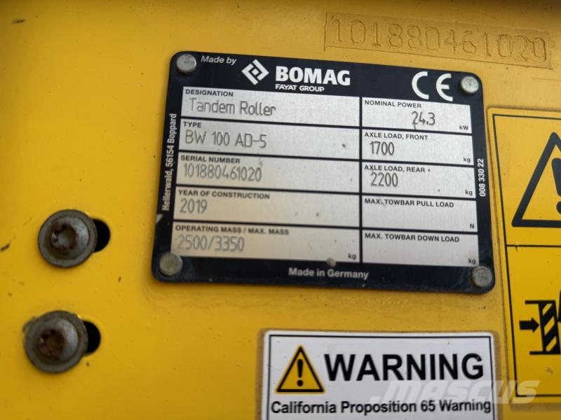Bomag BW 100 AD-5 Kompaktorji tal