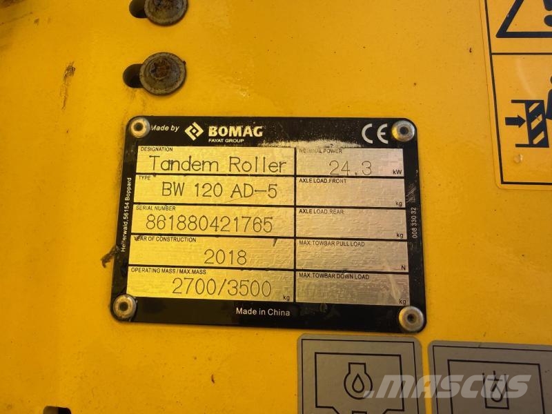Bomag BW 120 AD-5 Κύλινδροι συμπίεσης εδάφους