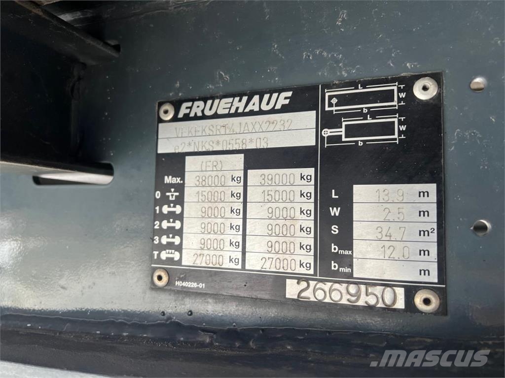 Fruehauf Semi-Reboque Semirremolques con caja de lona