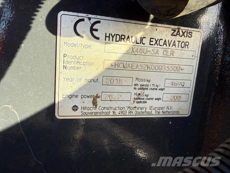 Hitachi ZX48U3 Mini excavators < 7t (Mini diggers)
