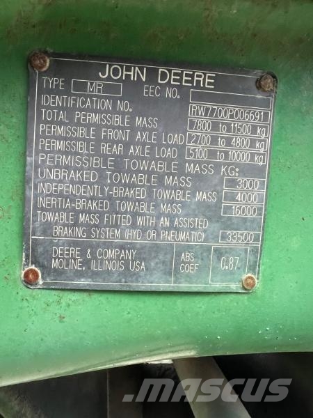 John Deere 7700 Tratores Agrícolas usados