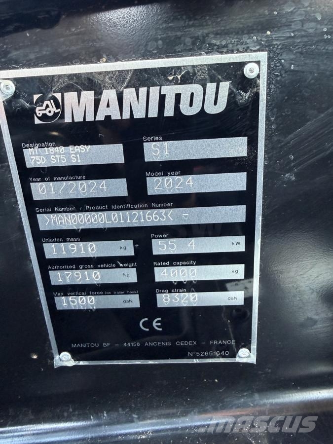 Manitou MT 1840 Ładowarki teleskopowe