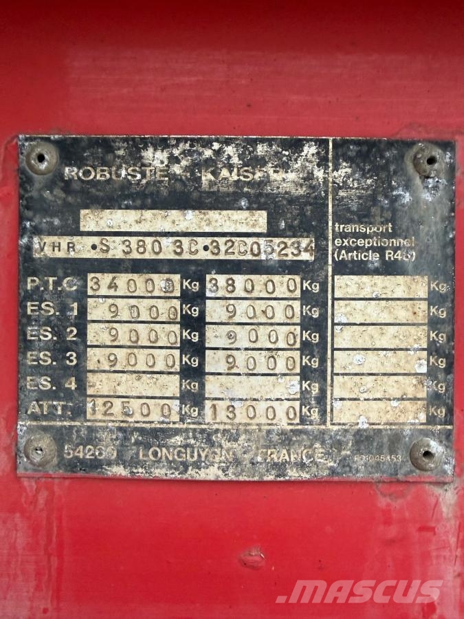 Robuste Kaiser Semi-Reboque Damperli çekiciler