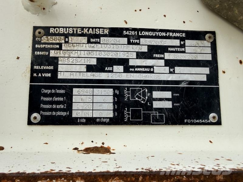 Robuste Kaiser Semi-Reboque Autotransportauflieger