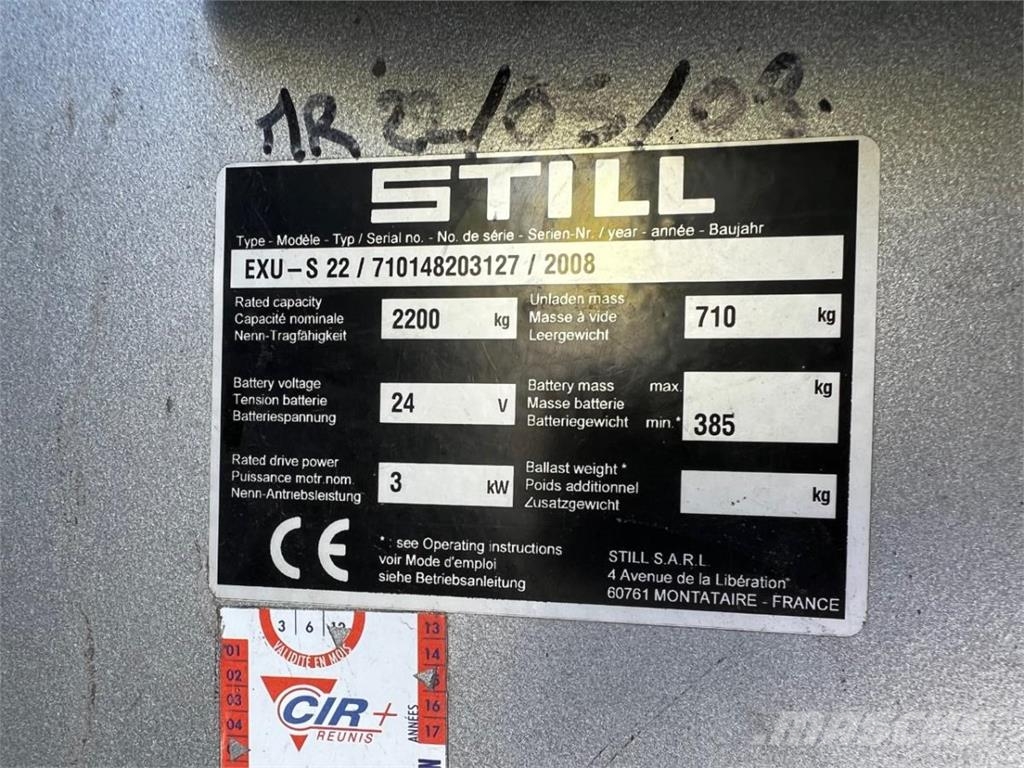 Still EXU-S 22 Samohybné vozíky