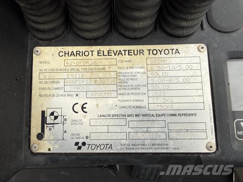 Toyota 8 FDF 18 Muut haarukkatrukit