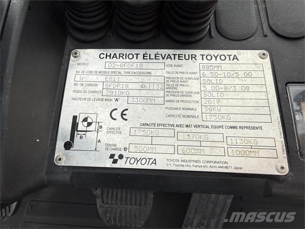Toyota 8 FDF 18 Empilhadores - Outros