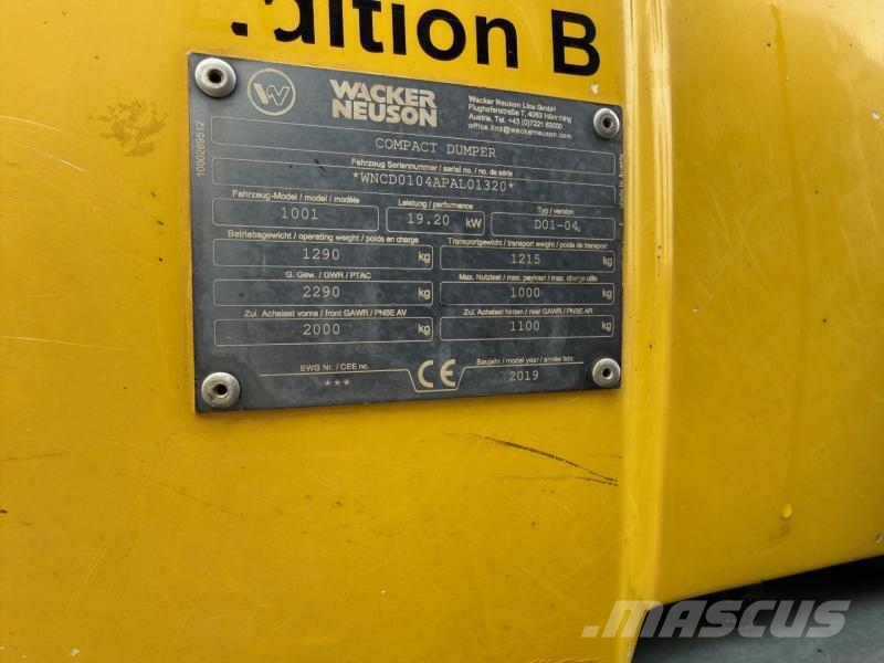 Wacker Neuson 1001 Minidumper