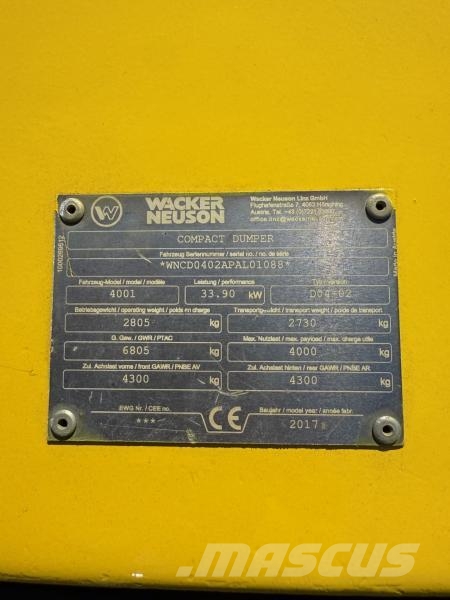 Wacker Neuson 4001 Minidumprar