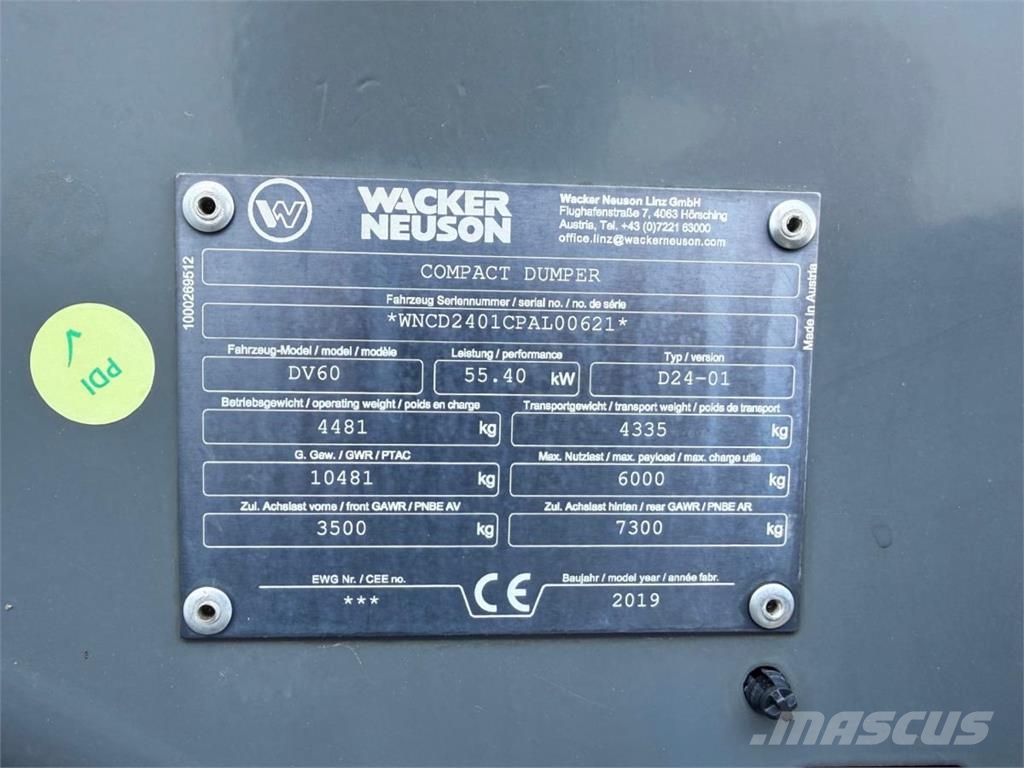 Wacker Neuson DV 60 Demperi za gradilišta