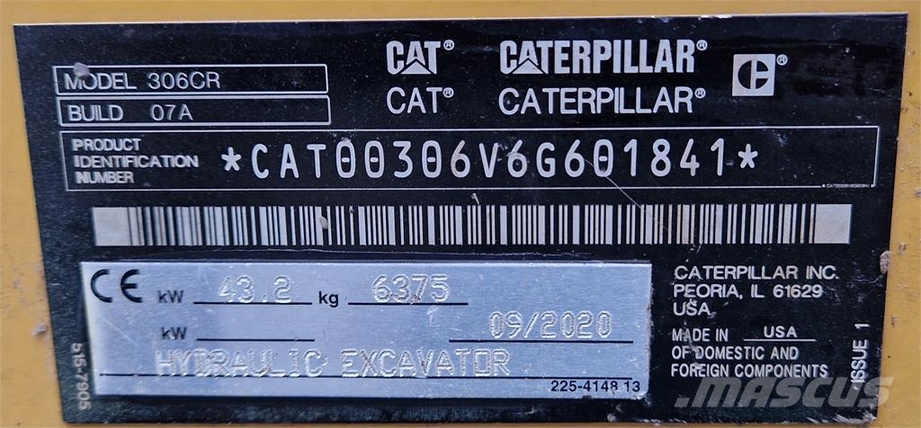CAT 306 حفارات صغيرة أقل من 7 طن (حفارات صغيرة)