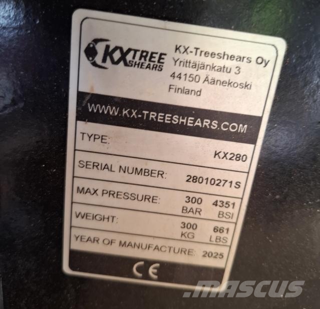 CAT KX280 Tree Shear for Mini Excavator 5-15 t. Minigraafmachines < 7t