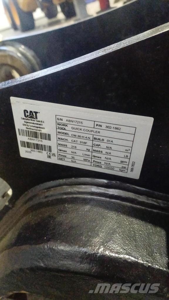 CAT Quick coupler for excavators Roomikekskavaatorid