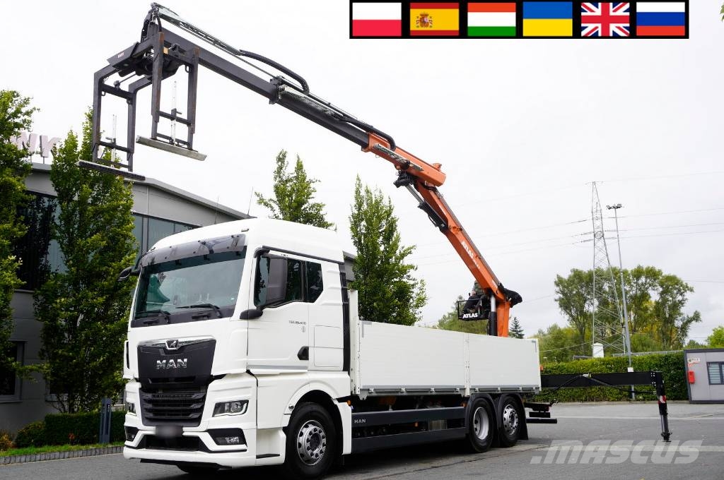MAN TGX 26.470 6x2-4 / 30 tho. km!!! / Atlas 170.2vb-a Kamioni sa otvorenim sandukom