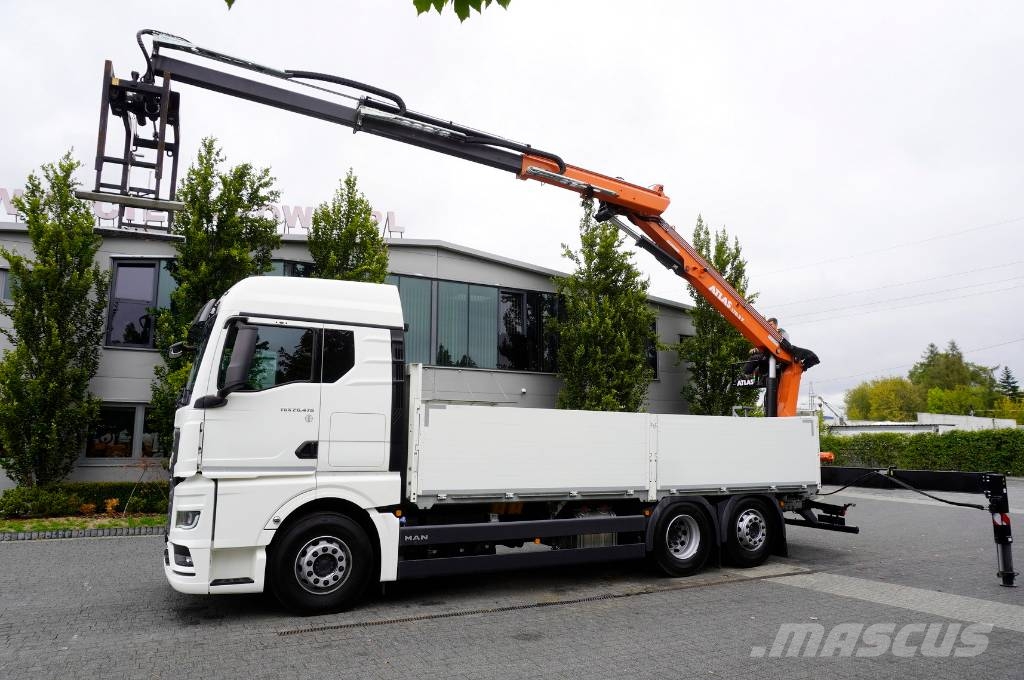 MAN TGX 26.470 6x2-4 / 30 tho. km!!! / Atlas 170.2vb-a Kamioni sa otvorenim sandukom