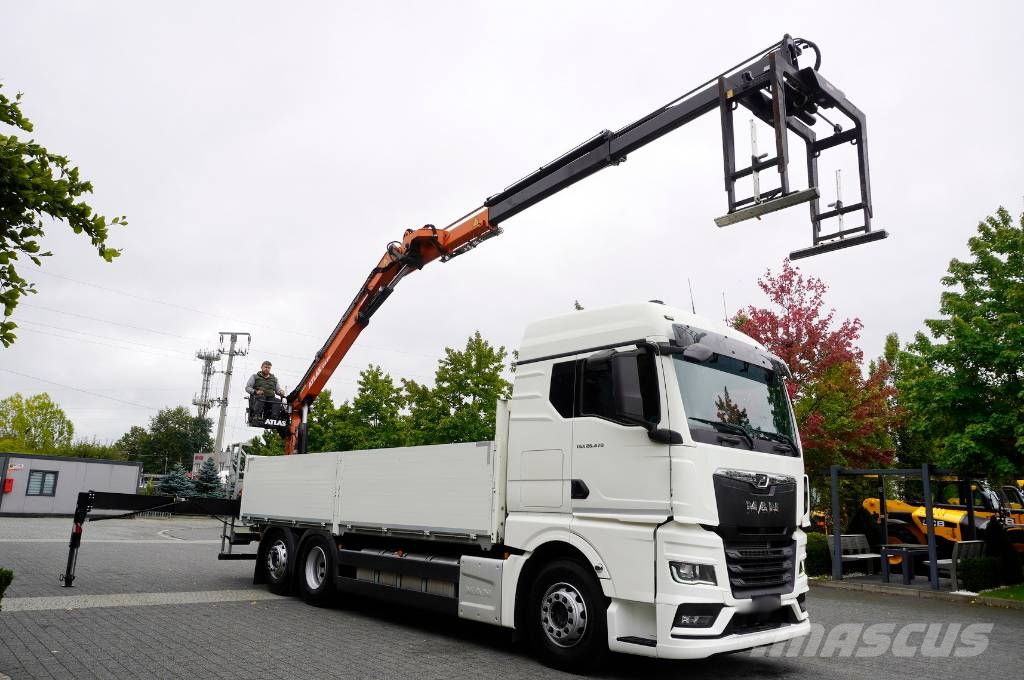 MAN TGX 26.470 6x2-4 / 30 tho. km!!! / Atlas 170.2vb-a Kamioni sa otvorenim sandukom