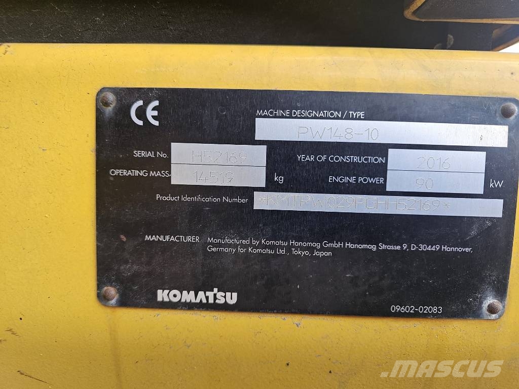 Komatsu PW 148-10 Εκσκαφείς με τροχούς - λάστιχα