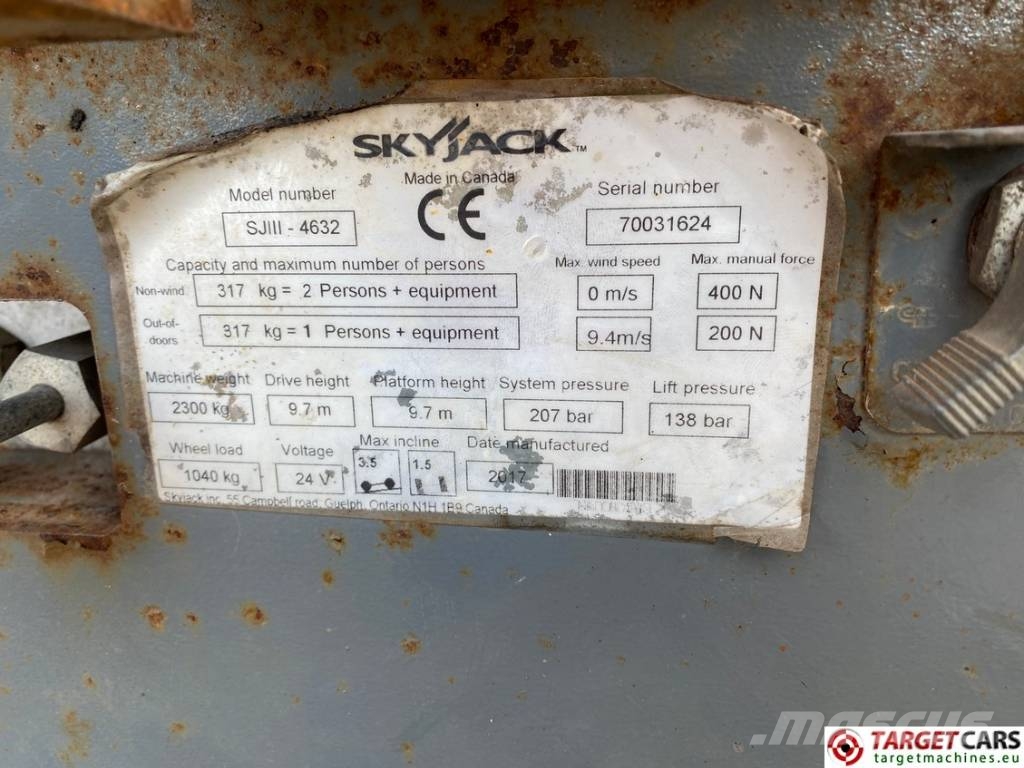 SkyJack SJIII-4632 Electric Scissor Work Lift 1170cm Käärtõstukid