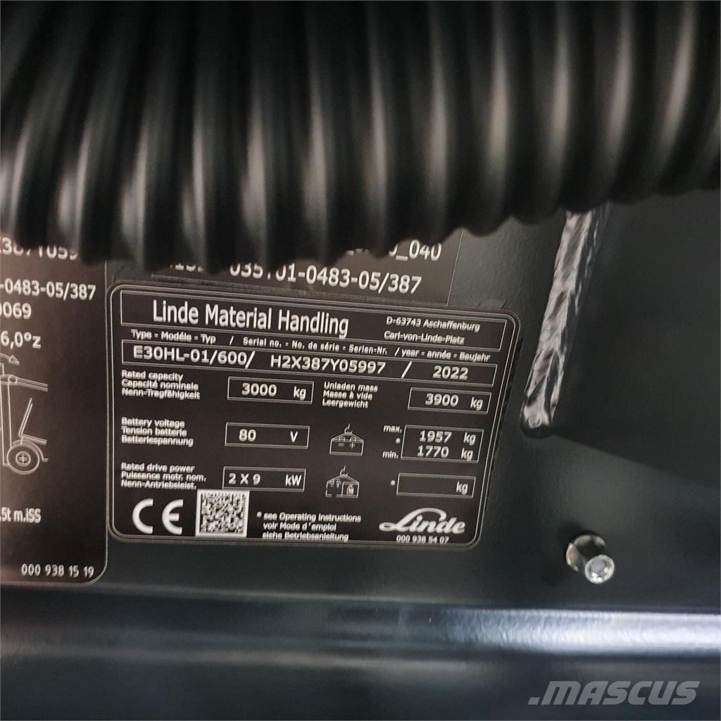 Linde E30/600HL Container Električni viličarji