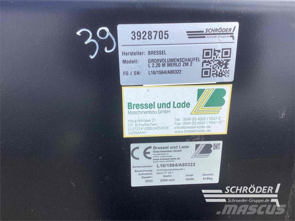 Bressel GROßVOLUMENSCHAUFEL L 2,20 M MERLO ZM 2 Građevinarske viljuške
