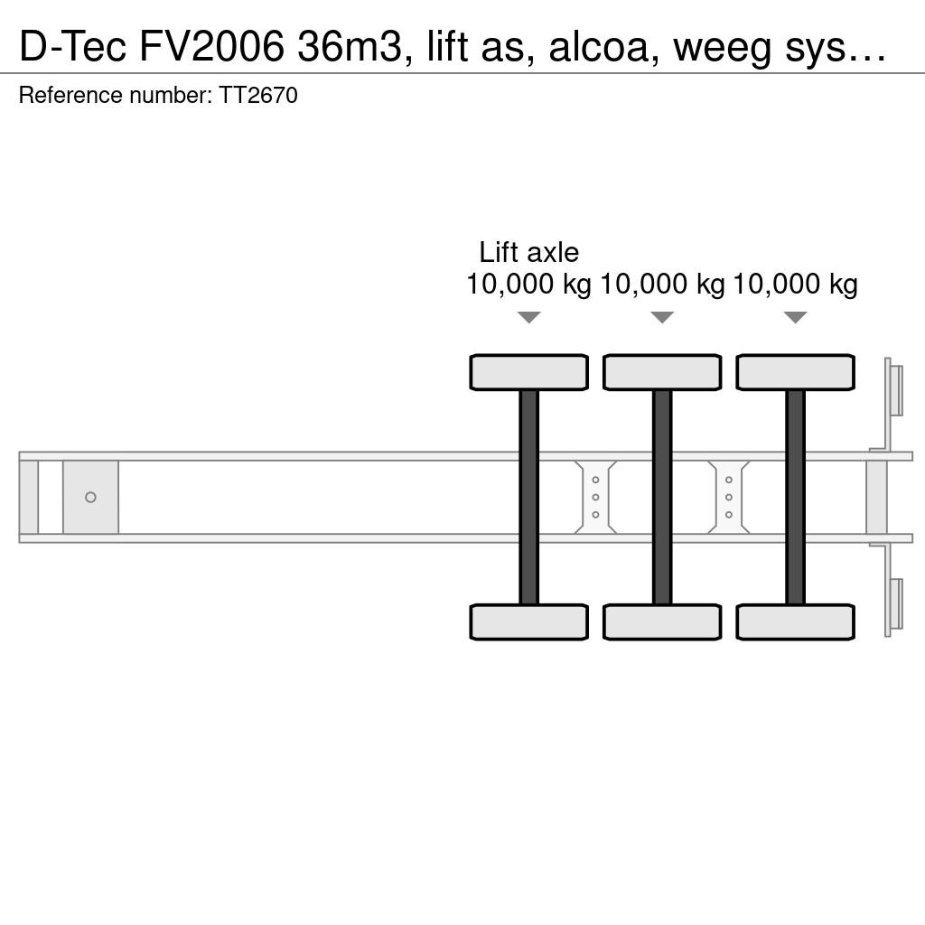 D-tec FV2006 36m3, lift as, alcoa, weeg systeem, bemonst Citas piekabes