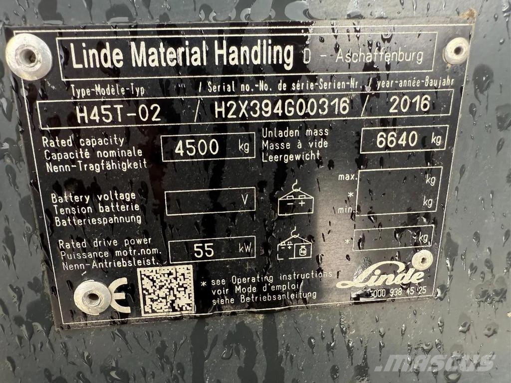 Linde H50 /5000 CE 天然气叉车