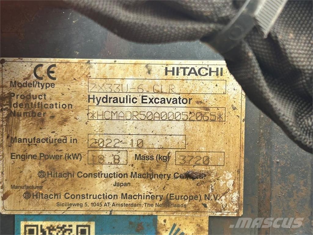 Hitachi ZX33U-6 (7788) Мини екскаватори < 7 т