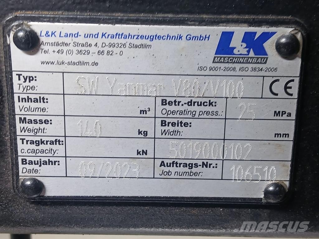 Yanmar V80/V100-5019000102-Quick coupler/Schnellwechsler Schnellwechsler