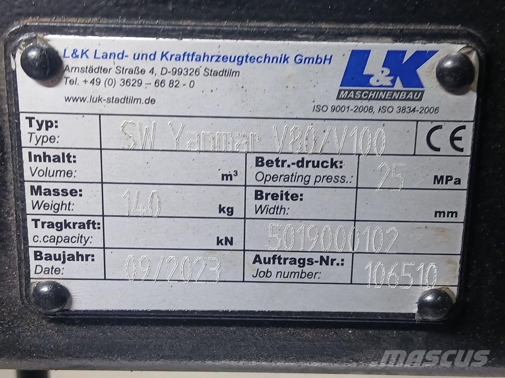 Yanmar V80/V100-5019000102-Quick coupler/Schnellwechsler 快速连接器