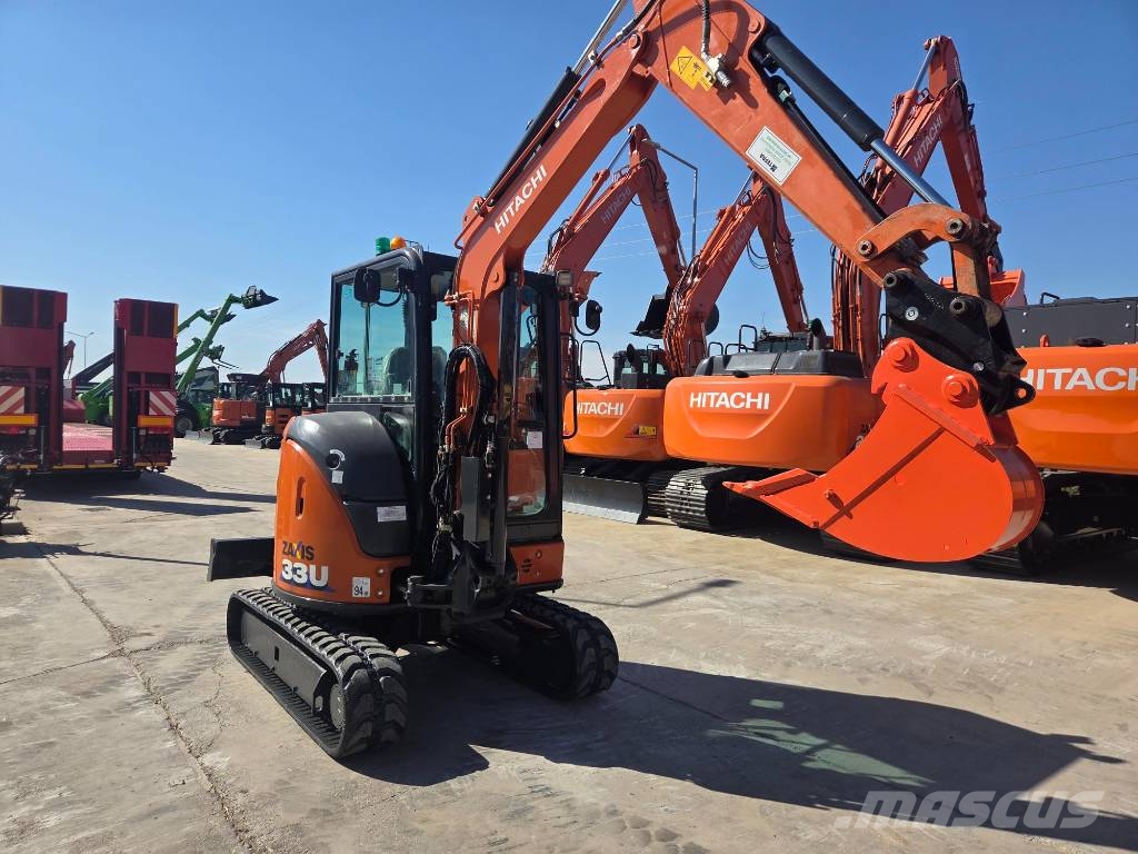 Hitachi ZX 33 U-6, 2023, quick coupler+3 new buckets Minibagger < 7t